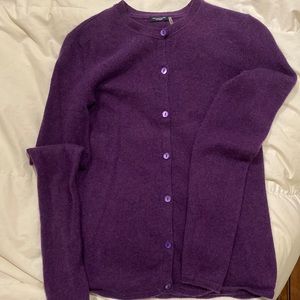 Magaschioni Vintage 100% Cashmere Purple Cardigan